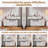 Modern Makeup Table with Storage Drawers & Side Cabinet