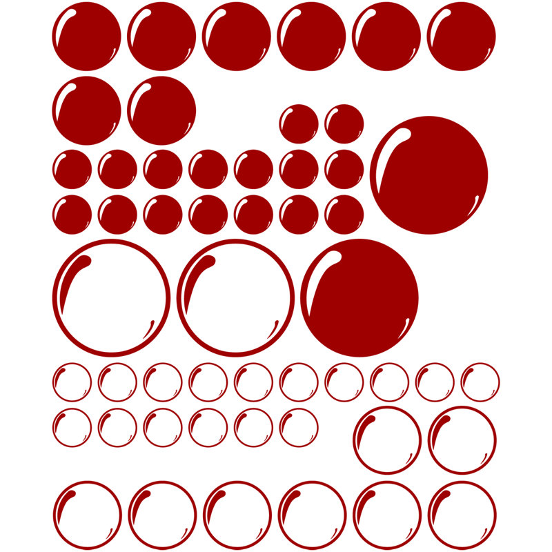 Abstract Wall Decal, Burgundy