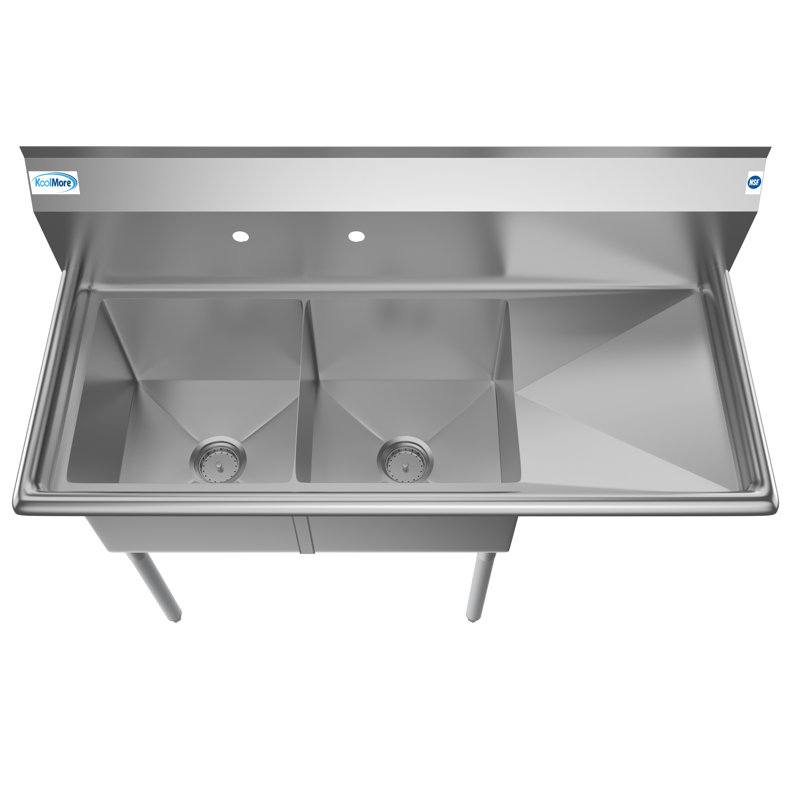 Évier de service autoportable 48 po x 21 po