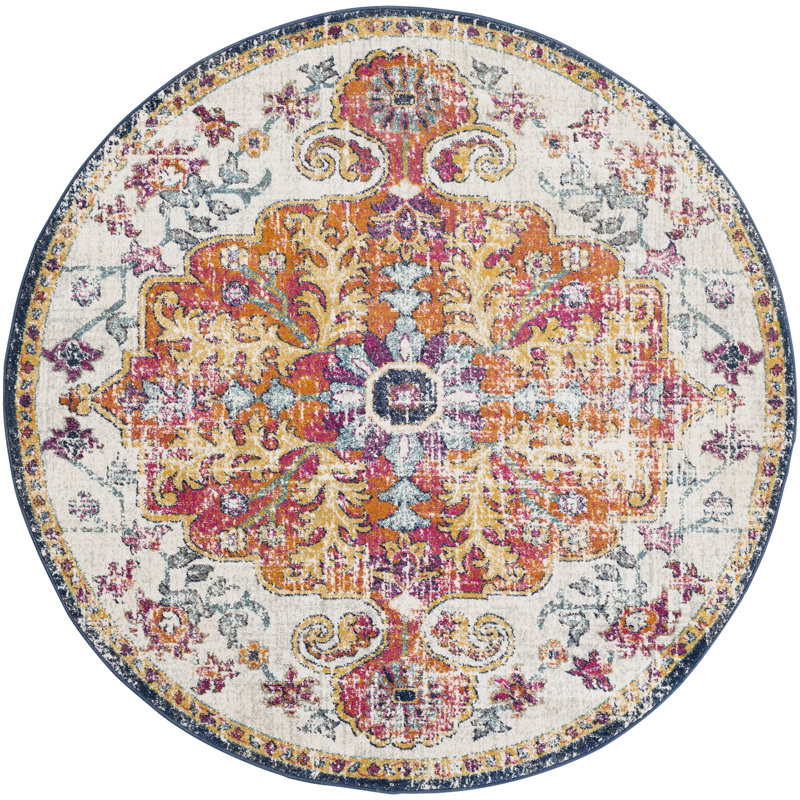 Wynings Oriental Area Rug, Round 120 cm