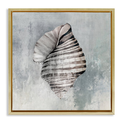 Art mural sur toile flottant organique coquillage torsadé par Eli Jones