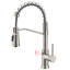 Robinet de cuisine à capteur de mouvement - Robinet automatique moderne sans contact avec finition nickel brossé, remplissage en céramique, lavabo en laiton, nickel facile à nettoyer, fabriqué