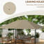 Auvent de remplacement pour pavillon de jardin 10 pi x 13 pi, kaki avec circulation d'air et trous de drainage