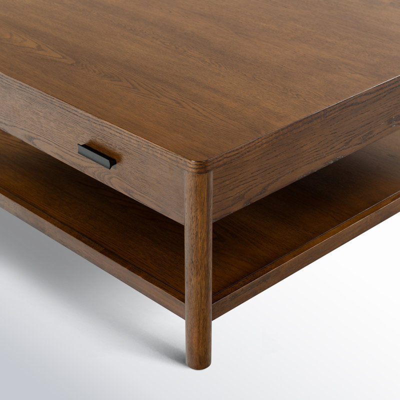 Jaylessa Wood 1 Drawer Coffee Table, Medium Oak