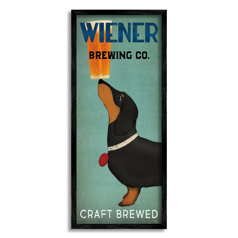 Art mural texturé à la bière Brewer Company par Ryan Fowler, H 24 po x l 10 po x P 1,5 po, Giclée encadrée noir minuit