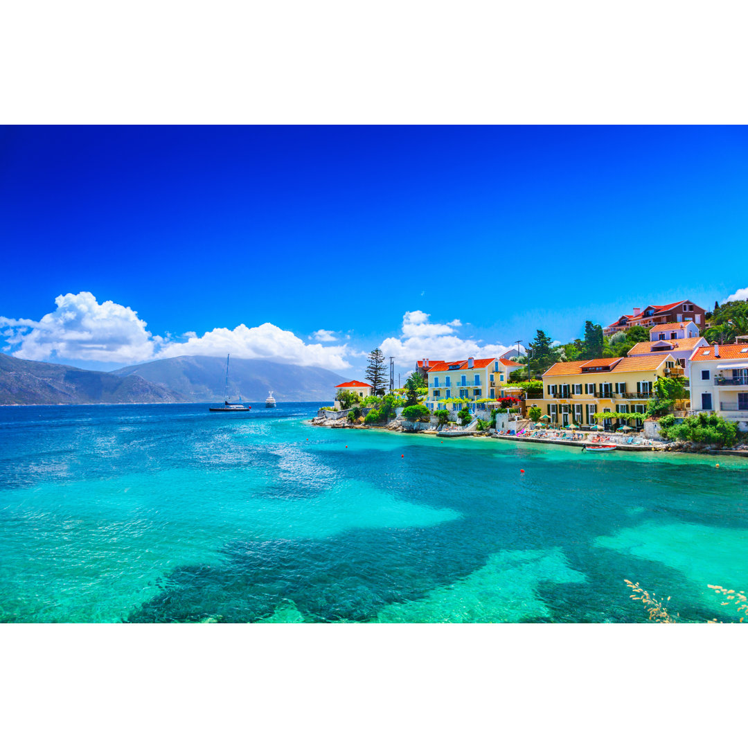 Fiskardo Beach by Adisa - Wrapped Canvas Print