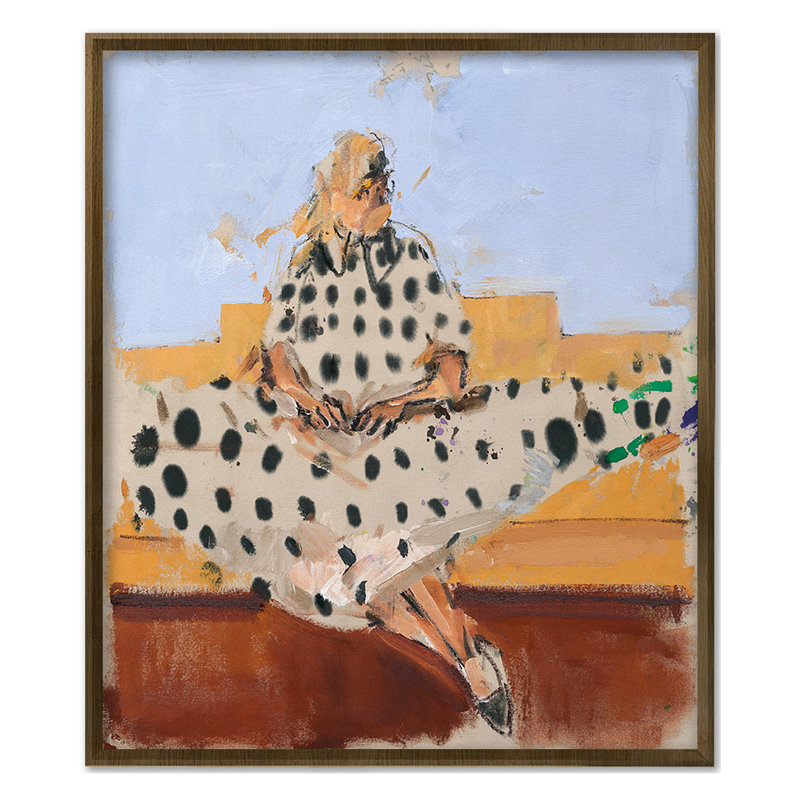 Polka Dot Print by Ngo, PC, Gold Single Picture Framed, 35'' H x 30'' W