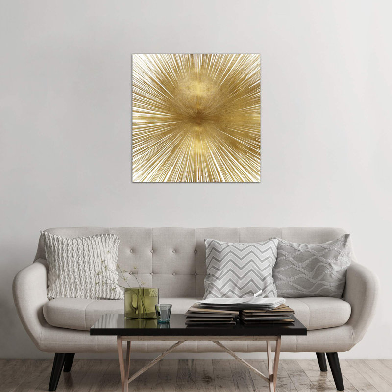 Radiant Gold by Abby Young - Print on Canvas, 93.98 cm H x 93.98 cm W x 1.91 cm D, No Frame