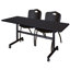 Table gigogne d'appoint Nevjana, 2 chaises empilables-32962089-32962095-32962097
