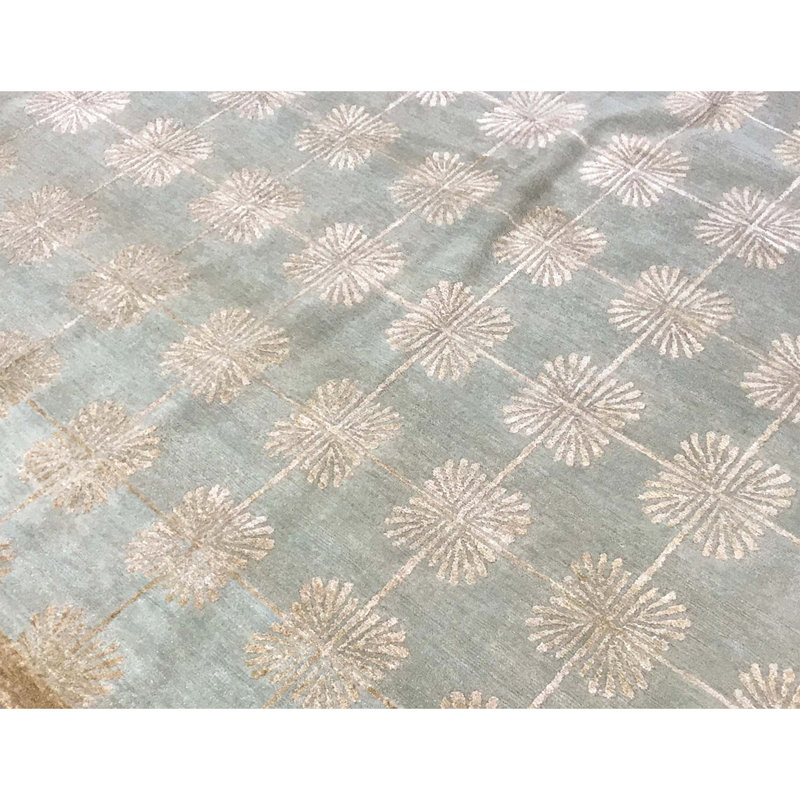 Windsom Geometric Area Rug in Light Green, Rectangle 6'2" x 9'2"