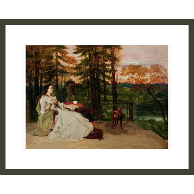 Woman of Frankfurt by Gustave Courbet -Framed Giclee Print