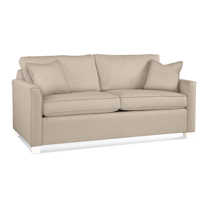 Charleston 77" Sleeper Sofa , Eggshell Polyester Blend, Frost White, Air Dream