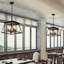 Luminaire suspendu industriel en métal noir Chandelier-2129802358