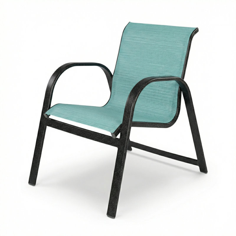 Chaise avec accoudoirs, Écharpe Dupione aigue-marine / granit