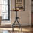 Juveriya Pine Round Solid Wood Top Metal Base Dining Table