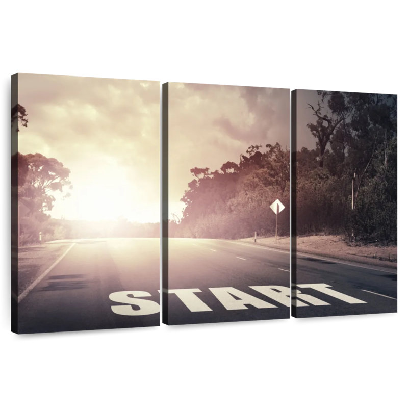 Tergel Start Road Typography, 42" H x 65" W
