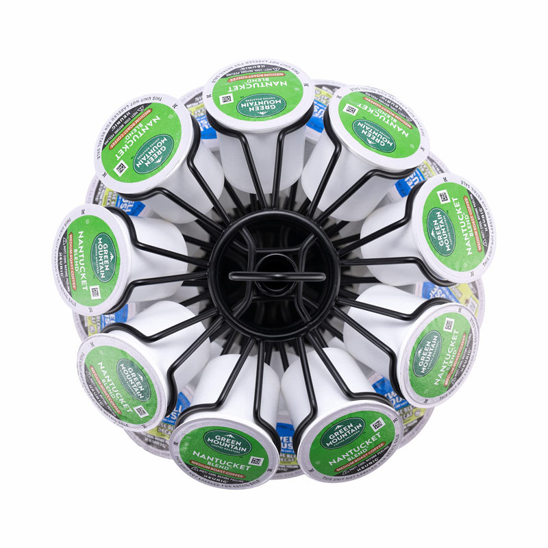 Rotatable 4-Layer Capsule Holder With Storage For 36 K-Cup Capsules, Black