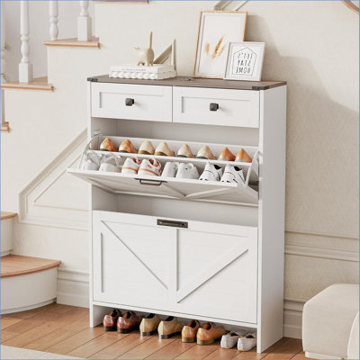 20 Pair Flip Down Shoe Storage