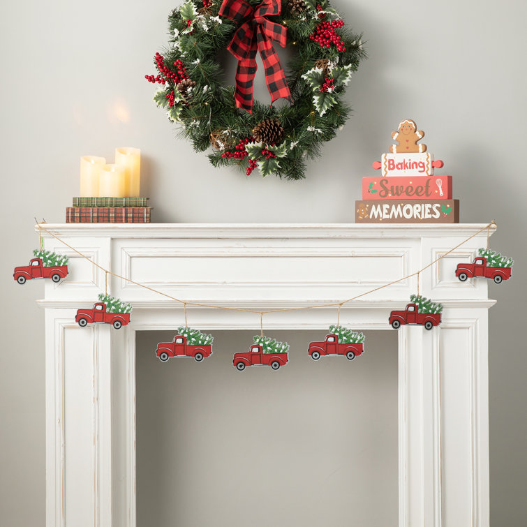 70.87'' in. Lighted Faux Garland