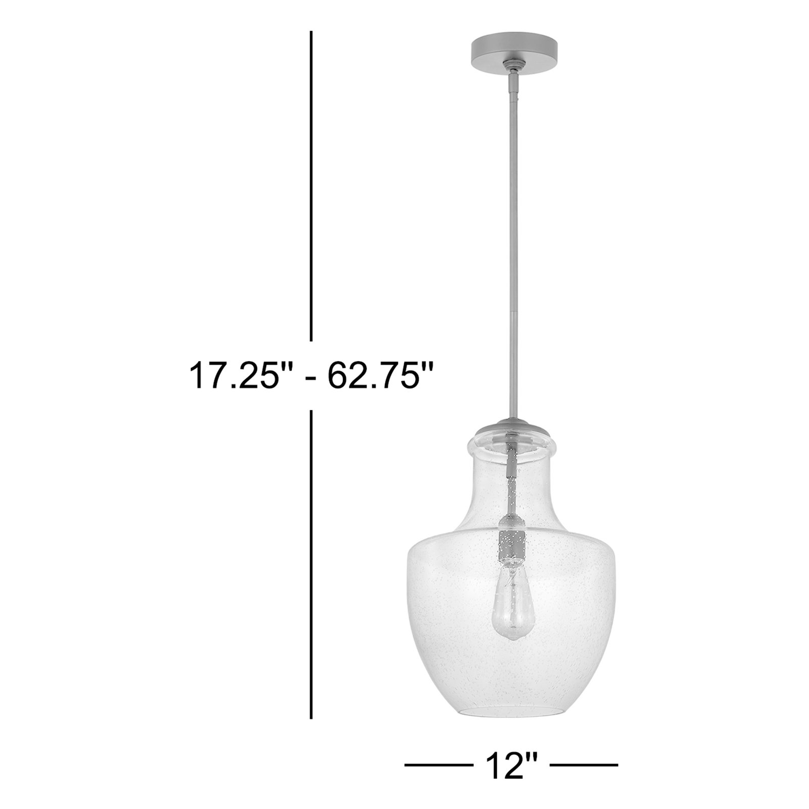 Ravenna Dimmable Single Light Pendant, Satin Brass