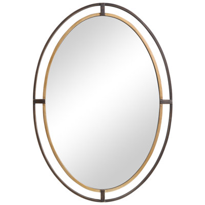 Henning Metal Oval Wall Mirror