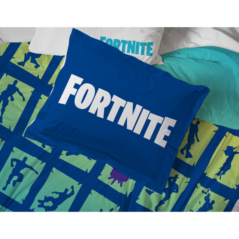 Fortnite Boogie Bomb Bed Set, Twin Comforter + 4 Additional Pieces