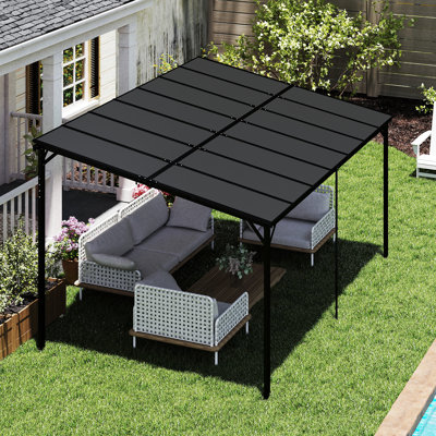 Waterproof Wall Gazebo - Heavy Duty Canopy With Fuzzy Strip For Patio, Deck, Backyard