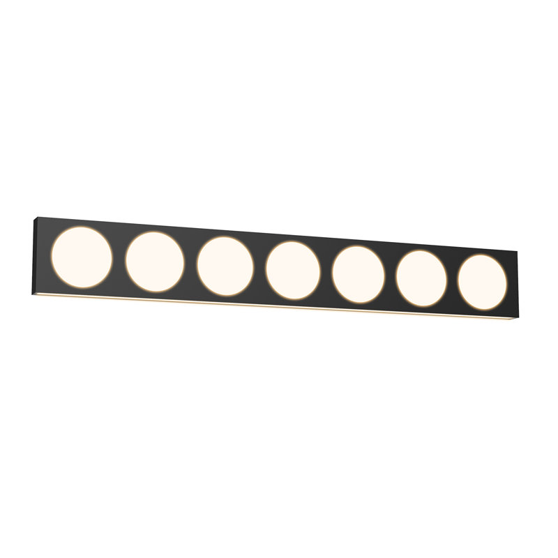 Laurel 7 - Light LED Bath Bar, Black