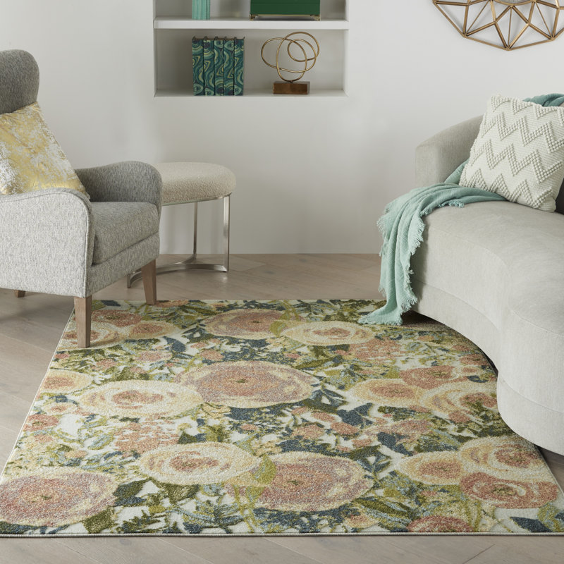 Tapis tissé à la machine Aldeen, Rectangle 3 pi 11 po x 5 pi 11 po