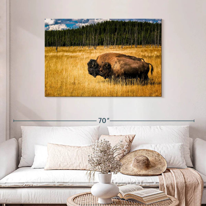 Brampt West Yellowstone Bison, 30" H x 45" W