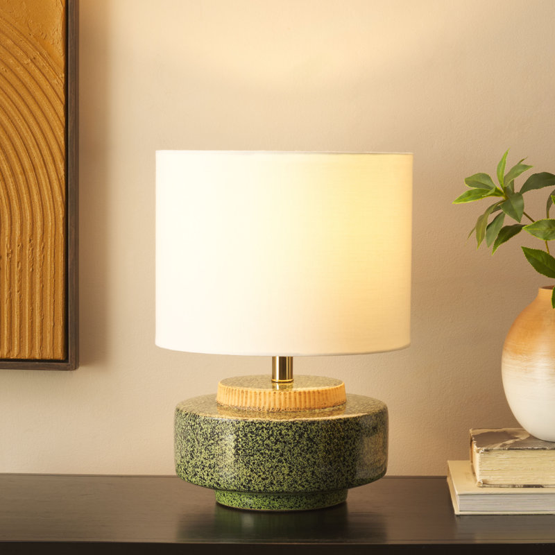 Chels 19" Ceramic Table Lamp, Green