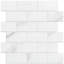 Carreau auto-adhésif SPC 11,81 po x 11,81 po Mosaics Easy Luxe Subway Calacatta (0,96 pi2 / feuille)