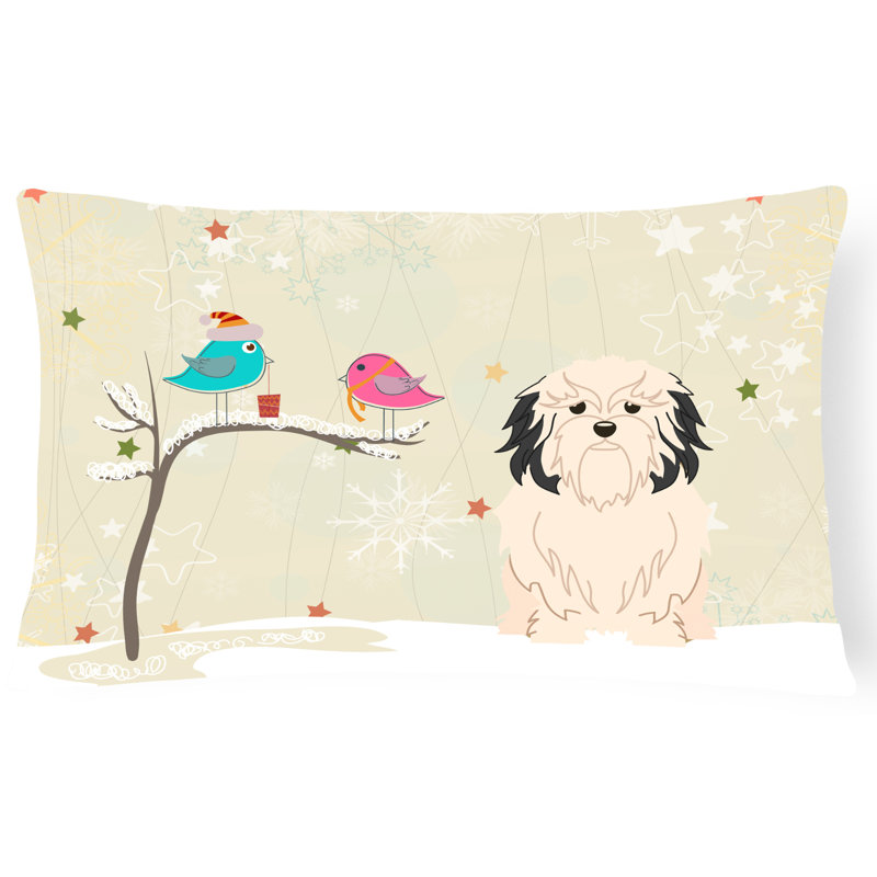 Coussin lombaire intérieur/extérieur de noël ivoire