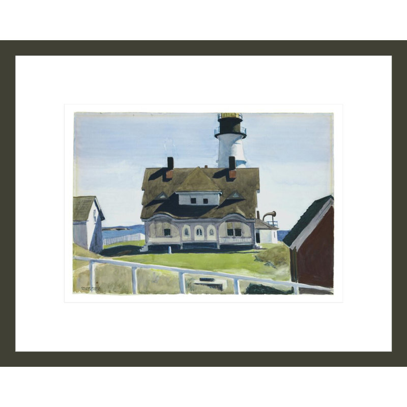 «Captain Strout's House Portland Head» par Edward Hopper, reproduction d'art encadrée, H 13,44 po x l 16,75 po