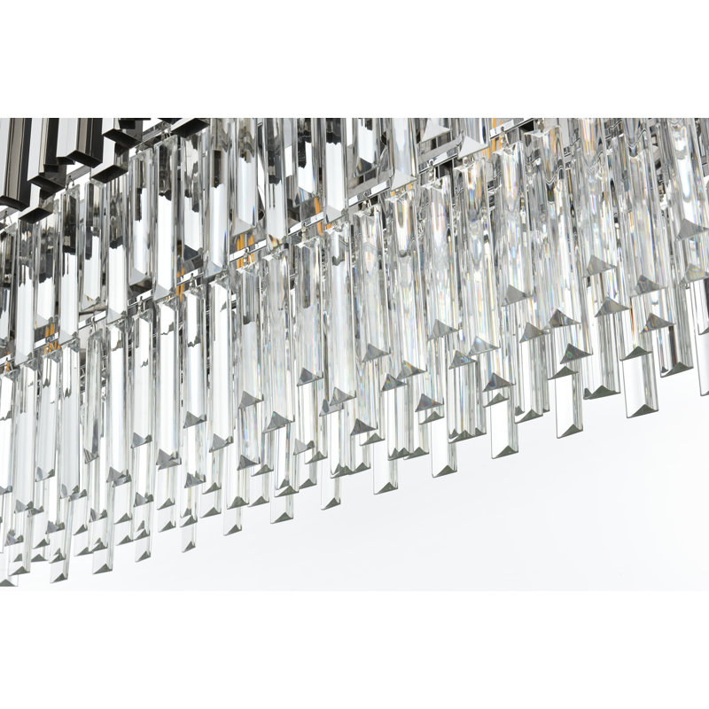 Lustre rectangulaire Lenora , Chrome chrome