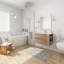 Meuble-lavabo mural 30 po avec lavabo en gel, tiroir à fermeture en douceur-1957303691
