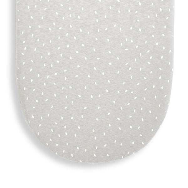 Linen Blend Fitted Moses Basket Fitted Sheet, Grey