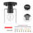 1-Light Semi-Flush Mount Cylinder Glass Shade Light(Black)-1515491968