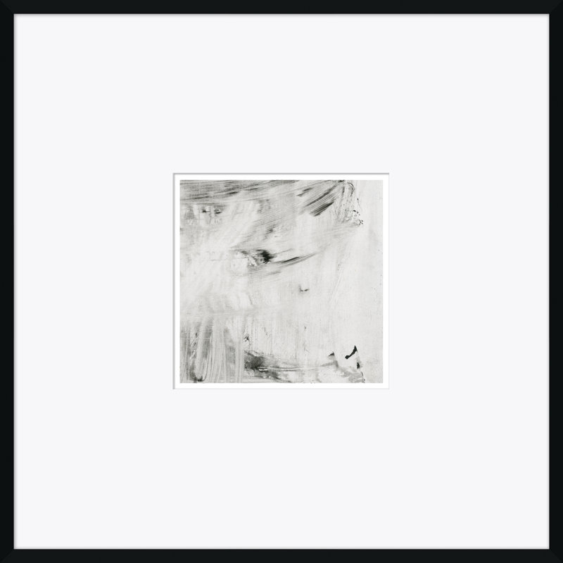 Abstrait Locomotion - Peinture encadrée sur papier, H 25,25 po x l 25,25 po x P 1,38 po