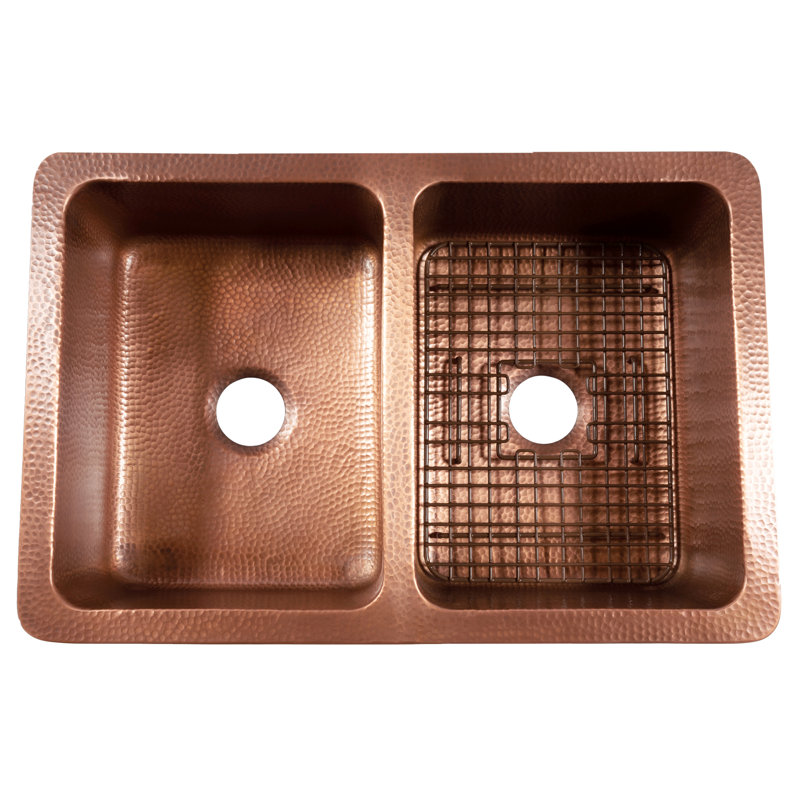 Grille de fond d'évier de cuisine brun antique 18 po x 13 po SinkSense Sullivan