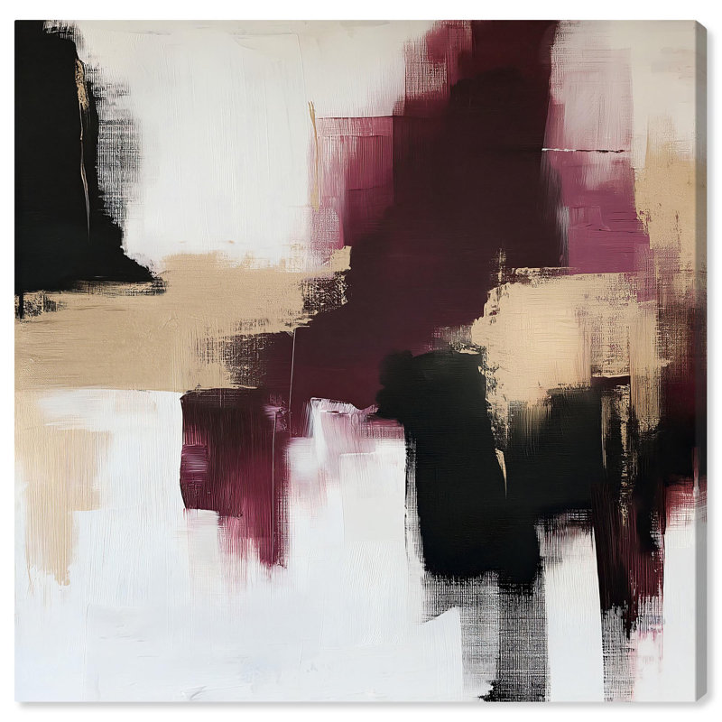 Art Remedy abstrait avec toile dorée, Toile tendue, H 12 po x l 12 po