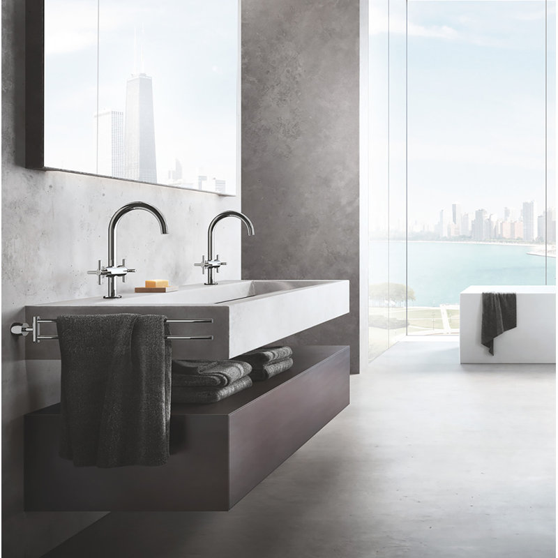 Barre à serviettes murale 21,2205 po Atrio®, Chrome étoilé