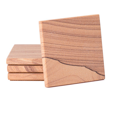 Stoneware Square 4 Piece Coaster Set
