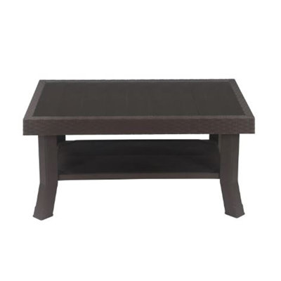 Hurstville Rectangular Glass Outdoor Coffee Table - 92 cm W 60 cm D
