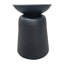 Table de bout Florrie en aluminium noir avec base piédestal