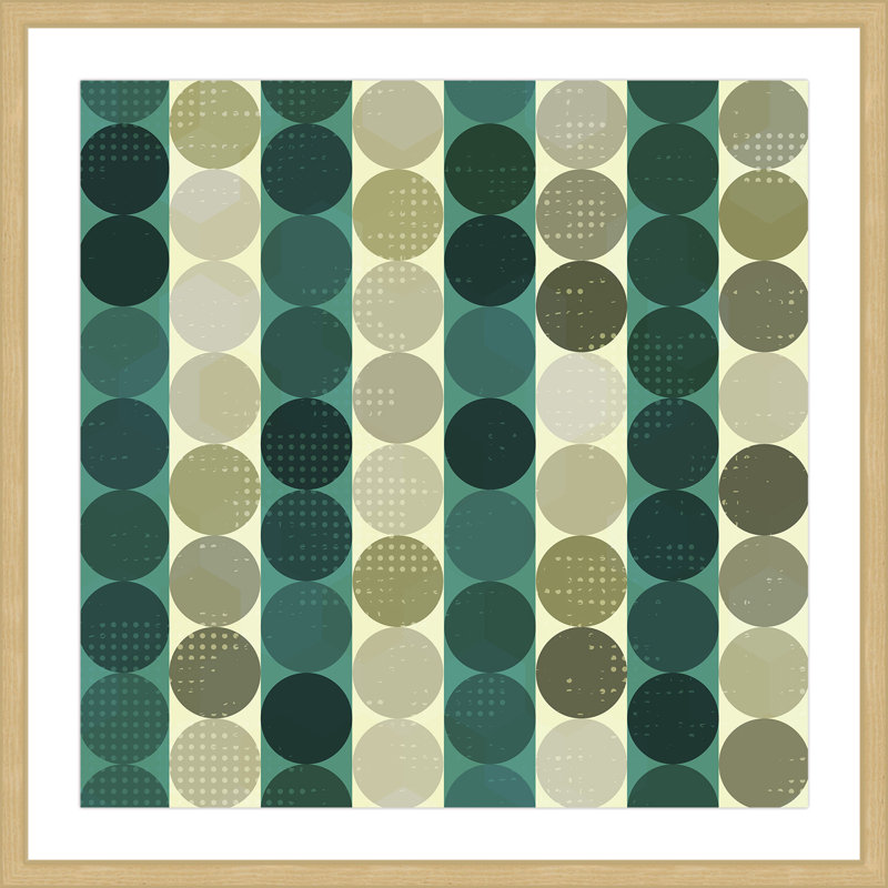 « alternating rows », reproduction d’art encadrée, H 12 po x l 12 po x P 1,5 po, Encadré naturel