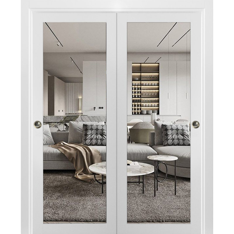 Portes coulissantes en bois Lucia, 72 po x 96 po