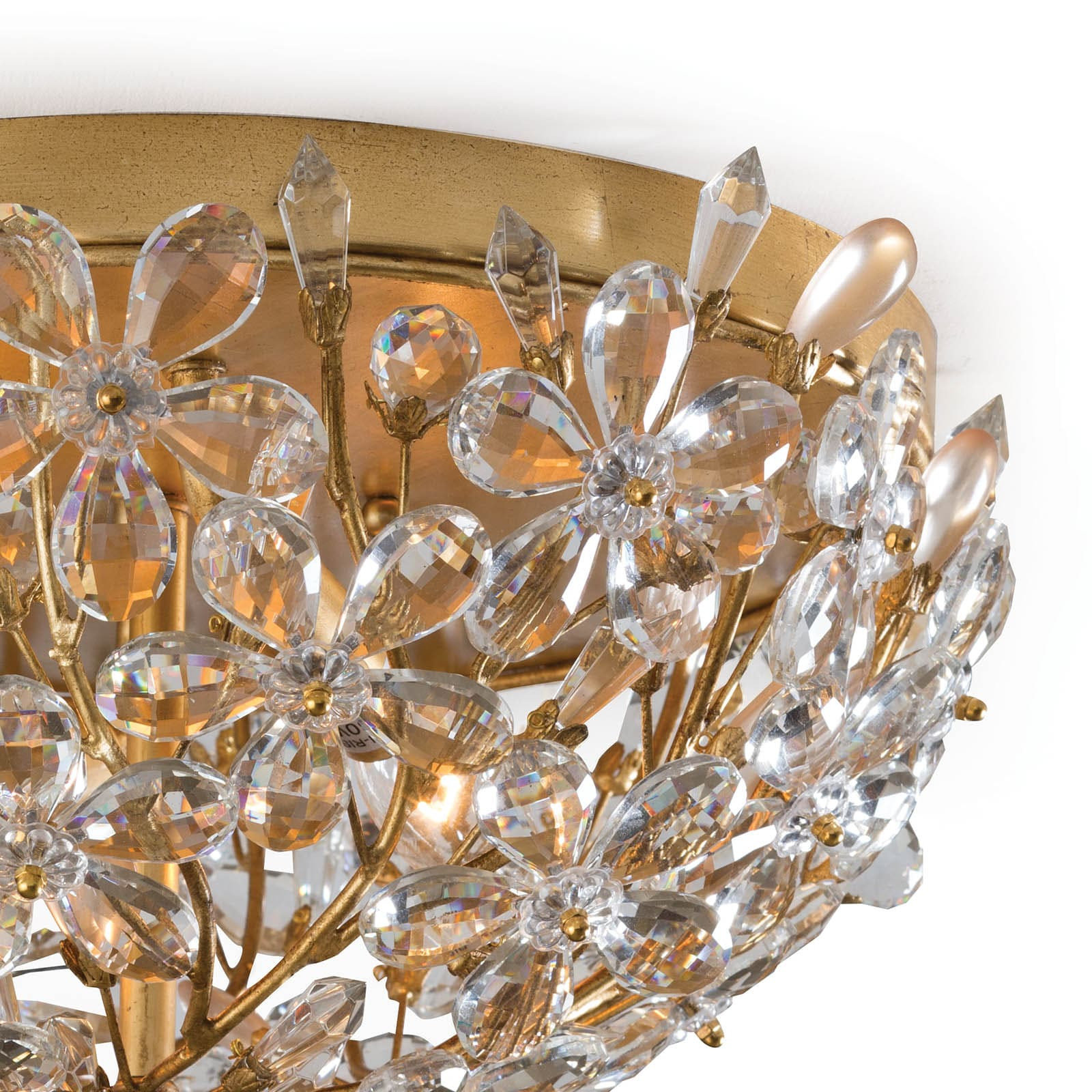 Cheshire Flush Mount, Gold Leaf
