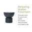 Fontaine d'extérieur moderne en résine 18,7 po H avec lumières DEL, fontaine ronde à débit réglable