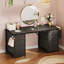 Bureau à domicile avec 8 tiroirs en tissu spacieux, bureau d'écriture moderne au design robuste, bureau d'angle avec structure réversible-1773046574-1773046575